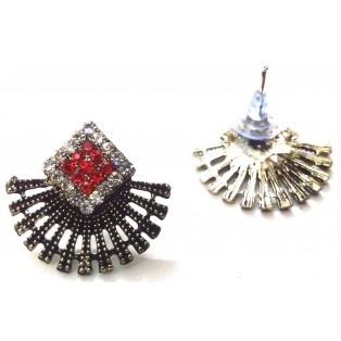 Silver Oxidized Earring Ethnic Imitation Jhumka Jhumki Jewelry Dangle Drop EA378